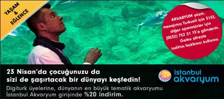 Digiturk İstanbul Akvaryum Fırsatı