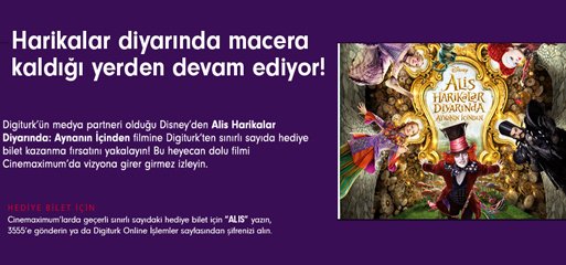 Alis Harikalar Diyarında Fırsatı