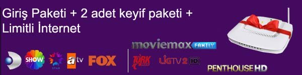 Giriş Paketi + 2 adet keyif paketi Limitli İnternet