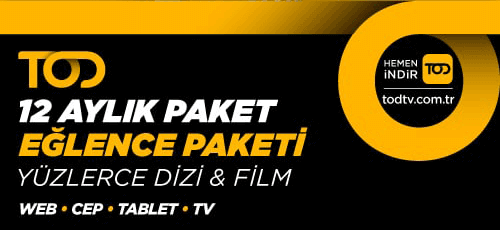 TOD Eğlence Paketi 12 Aylık 4 ekran